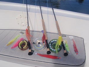 Shark flies and big game rods